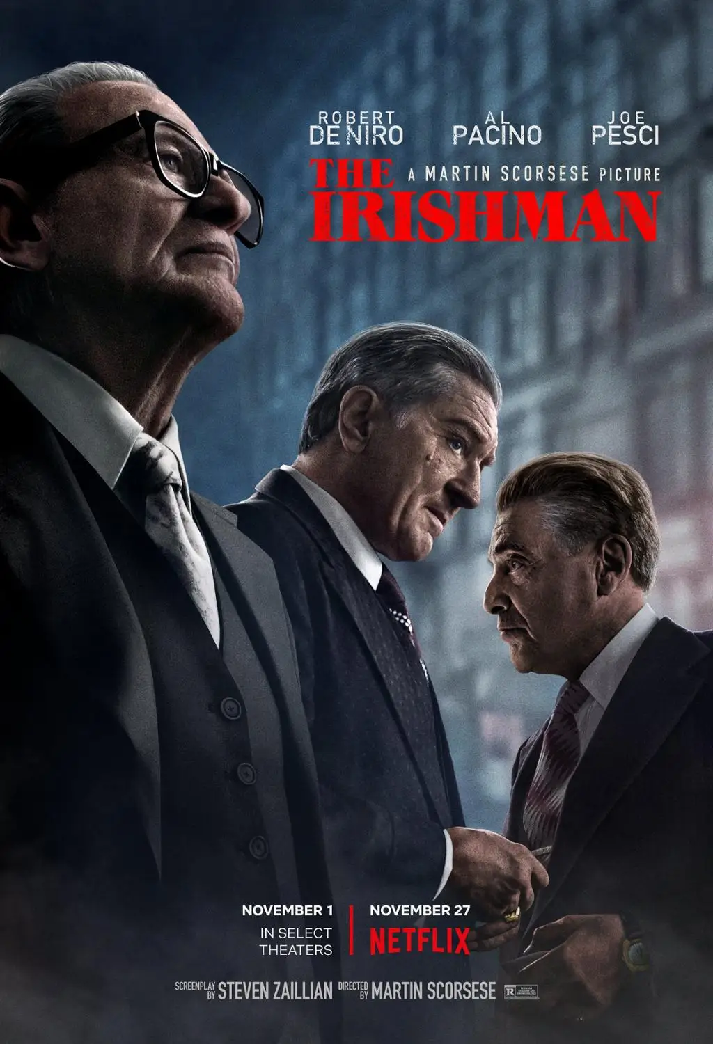 

The Irishman movie poster art print silk or canvas 16x24 24x36 inch living room bedroom decorative paintingg