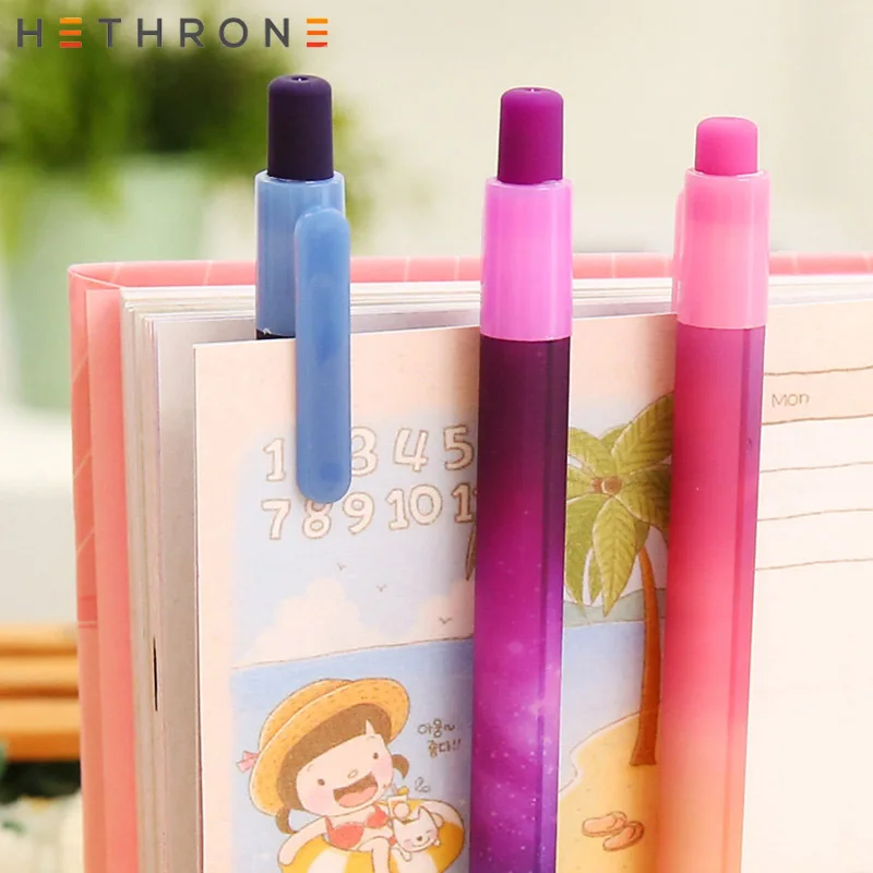 Hethrone 4 шт. фиолетовая гелевая ручка для письма звездное небо каллиграфия
