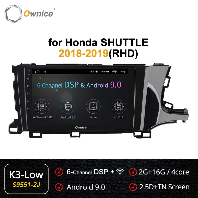 Ownice Android 9,0 360 Panorama k3 k5 k6 Автомагнитола аудио DVD gps навигация головное устройство для Honda SHUTTLE RHD 4G LTE DSP - Цвет: S9551 K3 LOW