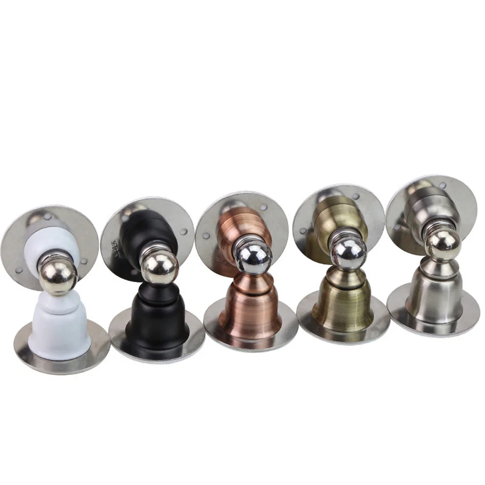 Home Door Stopper Stainless Steel Toilet Glass Holder Nail-free Door Stop Scope of application: gates, wooden doors, etc