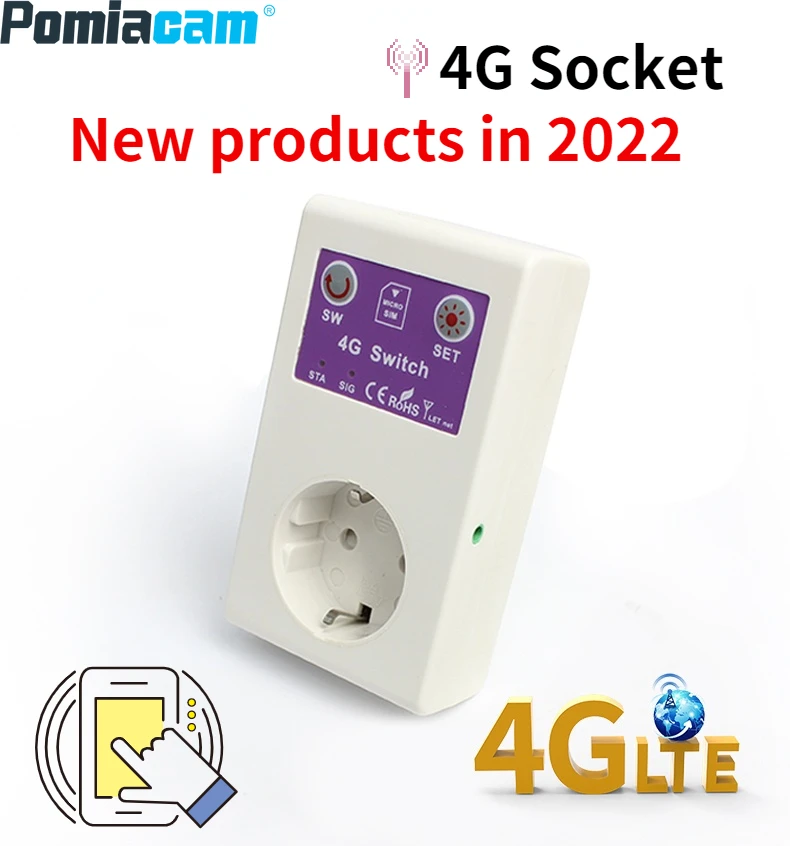 Смарт-розетка с датчиком температуры 16 А 4G SIM-карта | Электроника