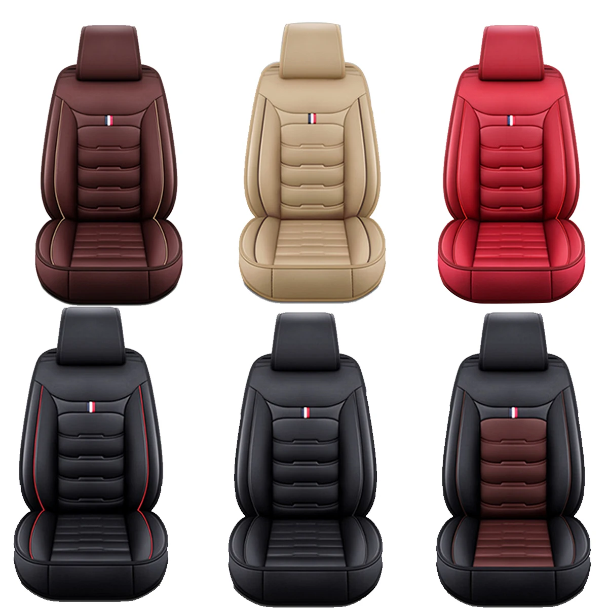 Universal PU Leather Car Seat Covers Set Seat Protector Interior Styling BEST