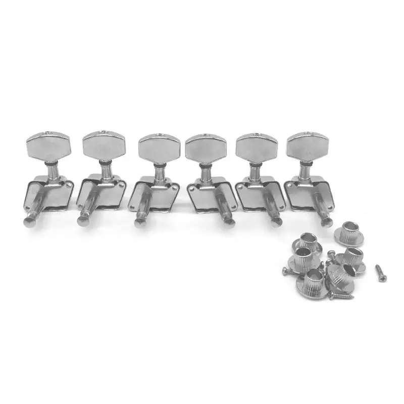6Pcs Acoustic Guitar Machine Heads Knobs Folk Wooden String Tuning Pegs Tuner (3 Left + 3 Right) | Спорт и развлечения