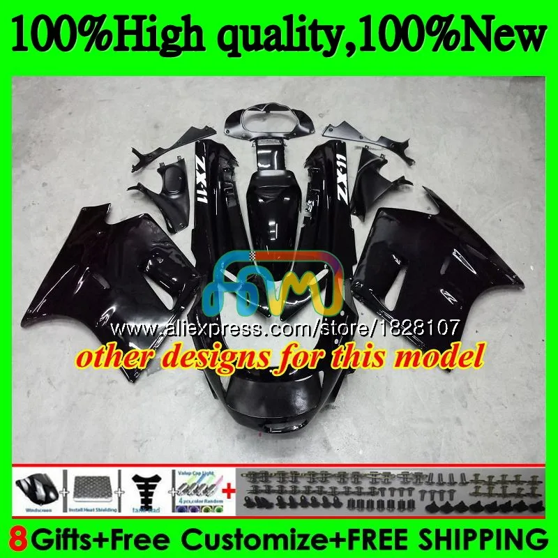 ZX-11 для KAWASAKI ZX11 ZX-11R ZZR 1100 ZX 11R 8BS. 4 серебристо-черный ZZR1100 ZX11R 93 94 95 96 97 1993 1994 1995 1996 1997 обтекатель
