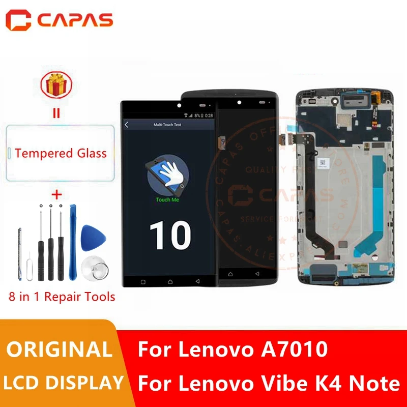 Для Lenovo Vibe K4 Note ЖК дисплей + рамка для X3 Lite экран A7010 запасные части оригинальное