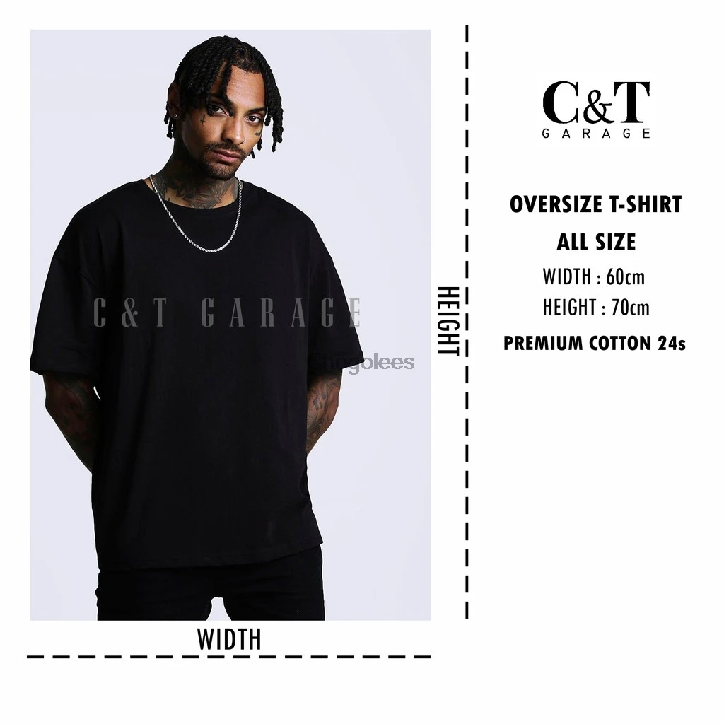 Футболка HITAM POLOS D PREMIUM CNTGARAGECLOTHING |