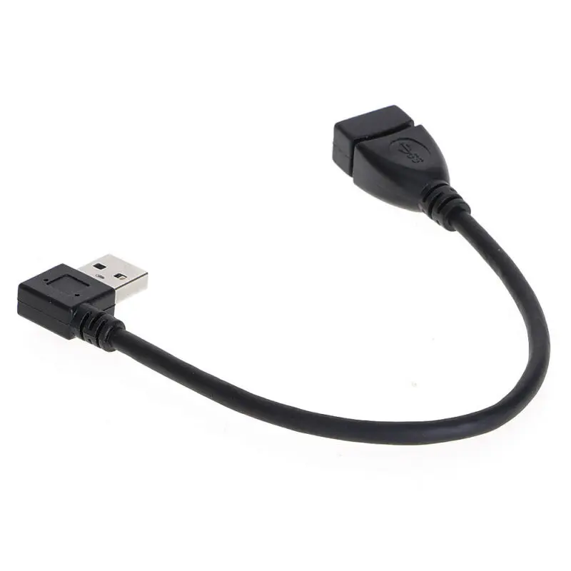 Кабель USB 3,0 с удлинителем «Папа-мама», кабель «вверх»/«вниз»/«вправо»/«влево», 23 см, черный