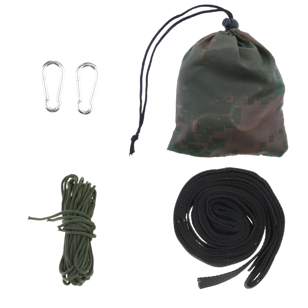 Portable Tree Hammock Swing Hanging Kit Straps +  Net Ropes + Hooks