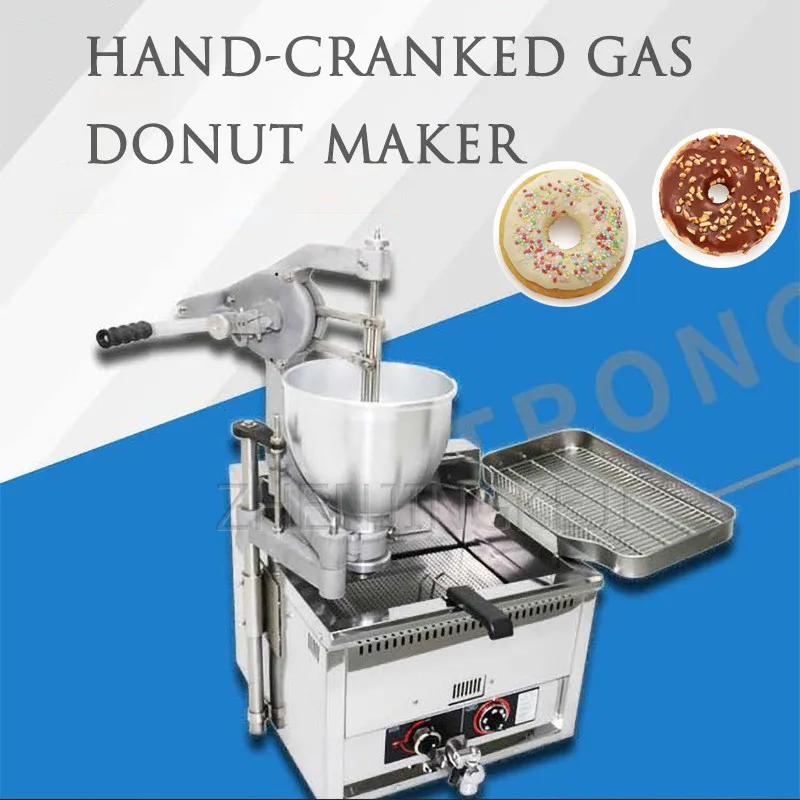 

Hand Crank Gas Donuts Machine Commercial Multiple Flower Type Bread Point Beverage Shop Full Gas Heating Donuts Machine 2100W