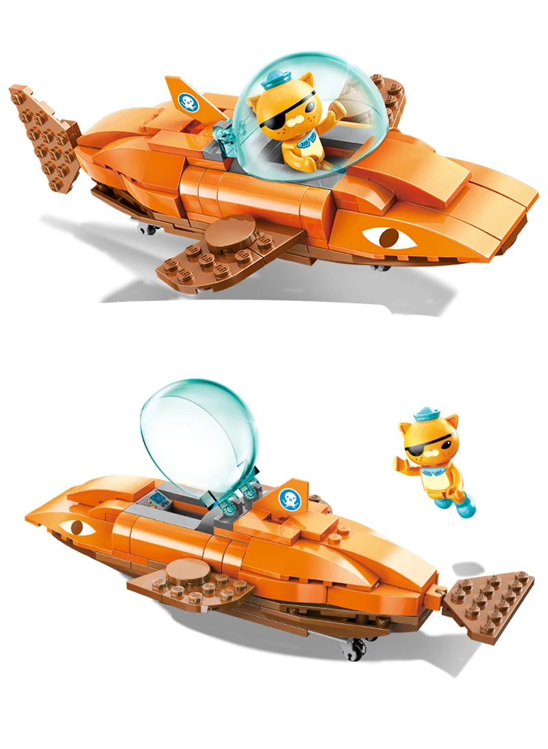 Octonauts Собранный автомобиль фигурка игрушки Barnacels Kwazii песо Пингвин Dashi Inkling модель игрушки для детей подарок