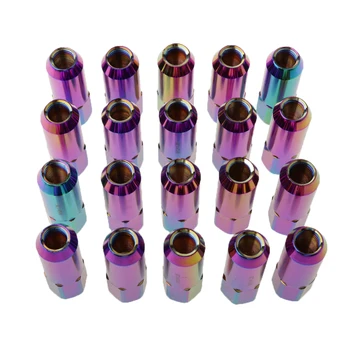 

20 Pieces M12*1.25mm CNC Aluminum Lug Nut Nuts Extended Wheel Rim 60mm Color
