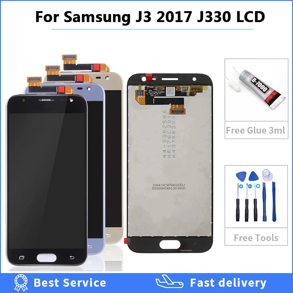 Original For Samsung Galaxy J3 17 J330 J330f Sm J330f Lcd Display Touch Screen Digitizer Assembly Lcd Display Adjust Brightnes Mobile Phone Lcd Screens Aliexpress
