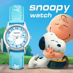 Лидирующий бренд SNOOPY официальный мальчики девочки дети часы водонепроницаемые Мультфильм Футбол крутые милые часы Япония Кварцевые Relogio