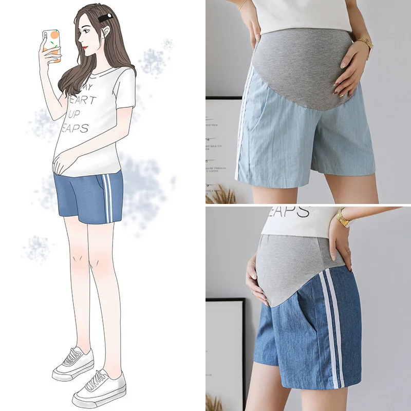 

Shorts for Pregnant Women Summer Fashion Outer Wear 2019 New Style Summer Thin Bilateral Denim Shorts Shorts Safety Shorts