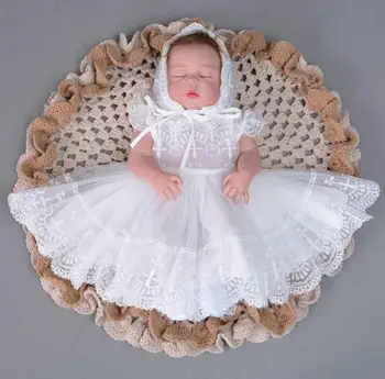 

Summer Infant Christening Outfit Baby Girl Dress Baptism Cross Embroidery Breathable Soft Dresses for Baby Girl Wedding