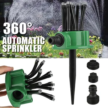 

360 Degree Garden Automatic Sprinkler Nozzle Adjustable Lawn Sprinkler Automatic Garden Plant Watering Irrigation System