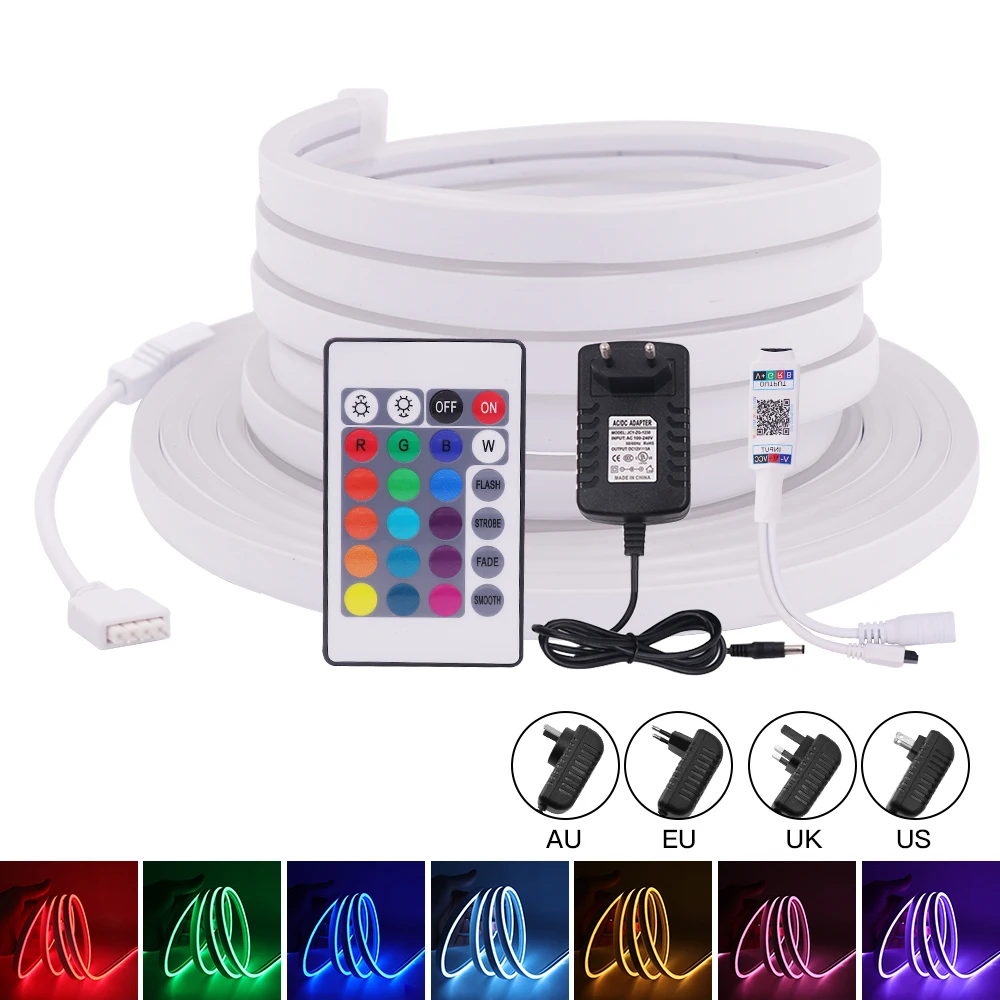 Умный светодиодный светильник гибкая неоновая лента 12 В RGB с регулируемой