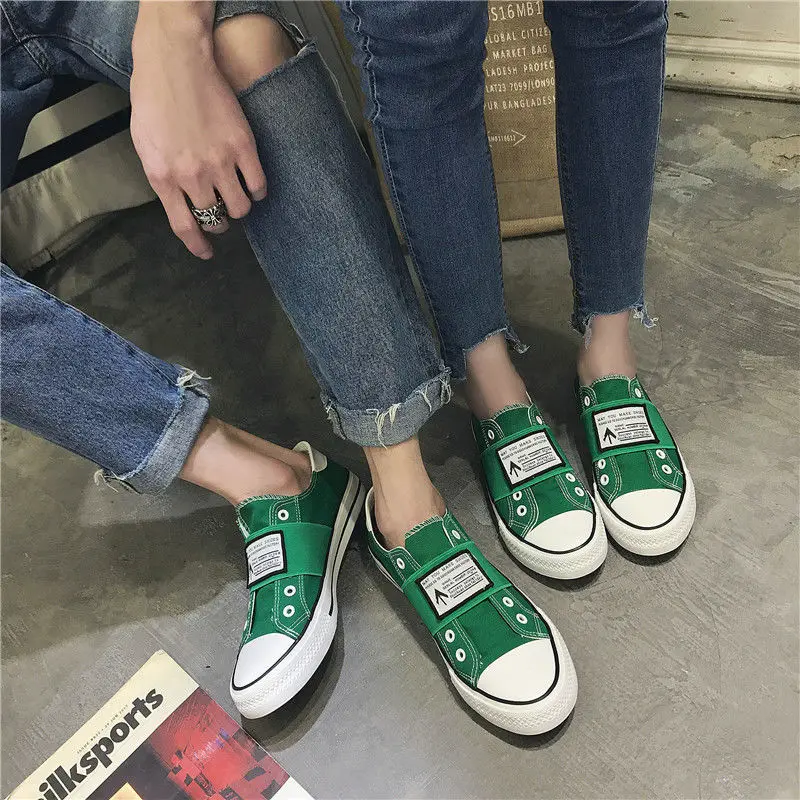 

INS Canvas Shoes Women's Students Korean-style Trend COUPLE'S Shoes Harajuku-Style Versatile Students Shoes 2019 Summer New Styl