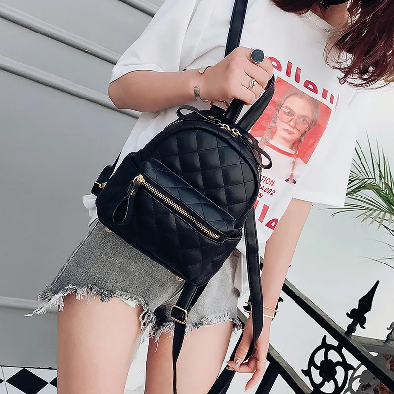 

WOMEN'S Bag Students Versatile Backpack Korean-style Backpack Multi-functional Zipper Women's Messenger Bag
