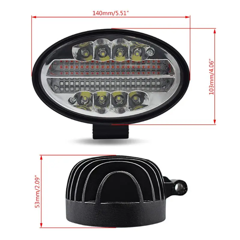 

144W Vehicel Headlights White/Red/Blue Light Bar Vehicle LED Work Light For Car A6HE