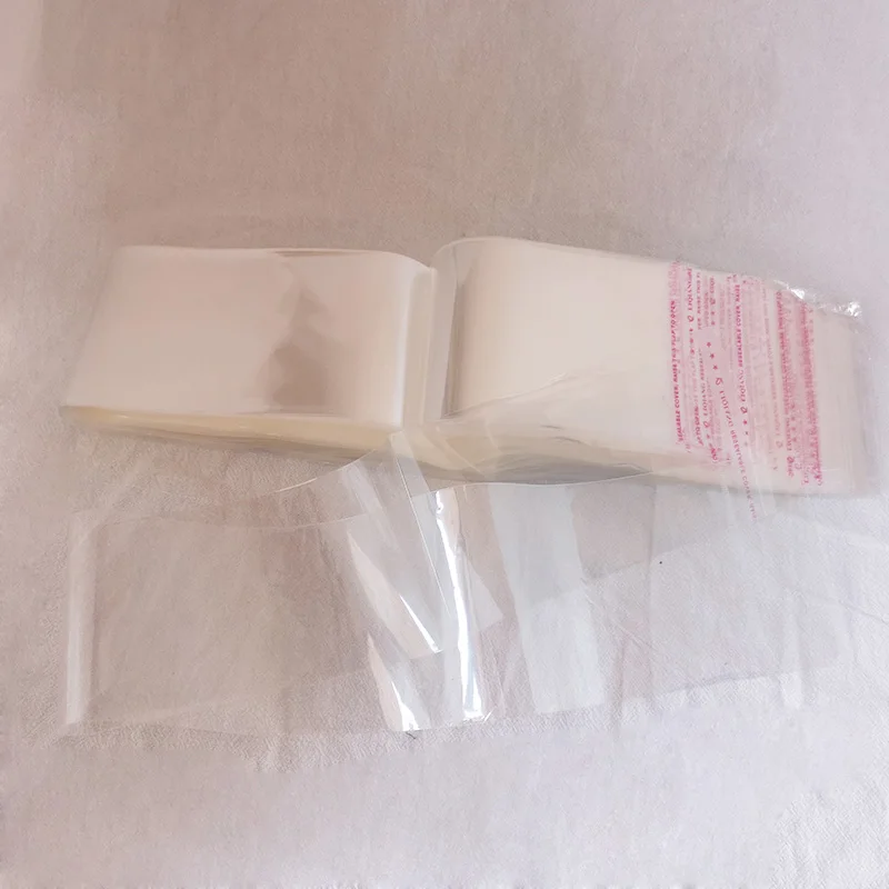 100pcs Long resealable clear plastic bags hair extensions packaging hanging header long transparent Self adhesive