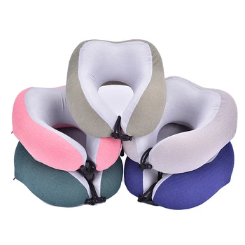 

Memory Foam U-Shape Travel Pillow For Airplane Neck Support Travel Accessories Comfortable Pillows For Sleep 5 Colors