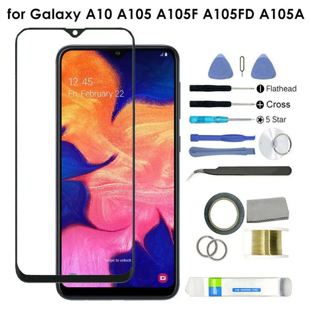 Replacement Amoled Front Glass Lens Screen Kit For Samsung Galaxy A10