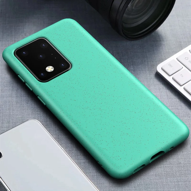 US $714.00 500pcs Wheat Straw Biodegrable Phone Case For Samsung S20 Plus Luxury Soft Silicone Phone Case Cover For Samsung S20 Ultra