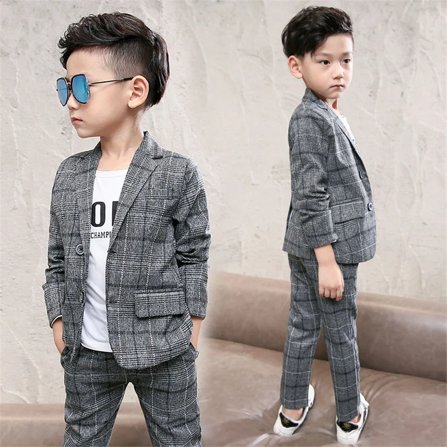 Kids Clothes Classic Formal Boys Gentleman Wedding Suit Children Outerwear School Uniform for 4 5 6 7 9 10 12 Year