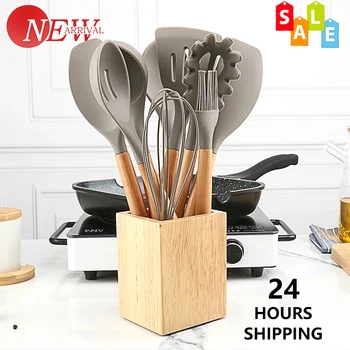 

New Premium Kitchen Utensils Set Cooking Tools Set Non-stick Spatula Shovel Cookware Set With Storage Box Kitchen Tools
