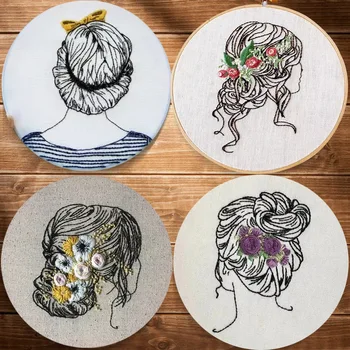 

Natural Hand-made Handmade Fabric DIY Embroidery Home Character Jewelry Material Package Beginners Kit