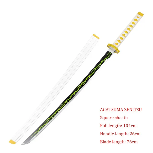 Wooden Sword Weapons Demon Slayer Cosplay Armed Wood Ninja Katana Butterfly Knife Samurai Nihontou Espada Prop Toys For Teens - Цвет: Серый