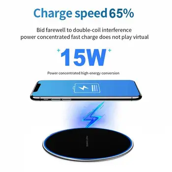 

15W Fast Wireless Charger For S10 S9/S9 S8 Note 9 XS Pad Pro Charging X XR 8 For 11 Qi Plus USB Max Z3N6
