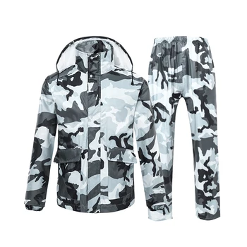 

Waterproof Outdoor Raincoat Camouflage Adult Transparent Motorcycle Rain Coats Poncho Set Capa De Chuva Wet Weather Gear KK60YY