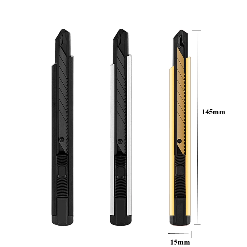 Fizz Aluminum Alloy Utility Knife Art Knife Paper Cutter Metal Blade Self-Locking Design Angle With Fracture Cutter