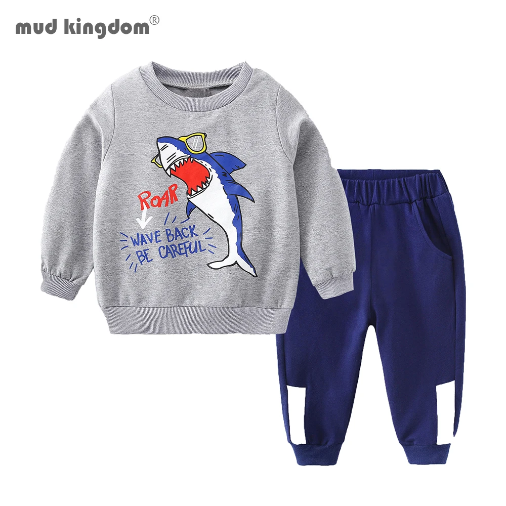 Mudkingdom/Одежда для мальчиков с мультяшным рисунком свитер длинными рукавами штаны