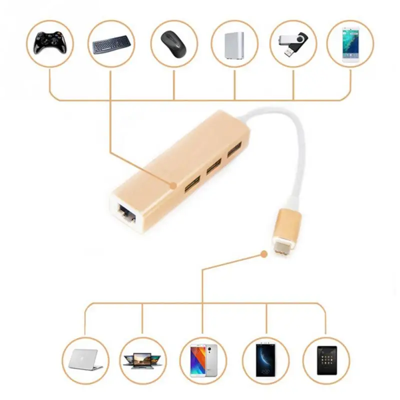 Концентратор Kilomega адаптер USB внешний LAN Ethernet Разъемы для ноутбука из алюминиевого сплава сетевой карты type-c к RJ45