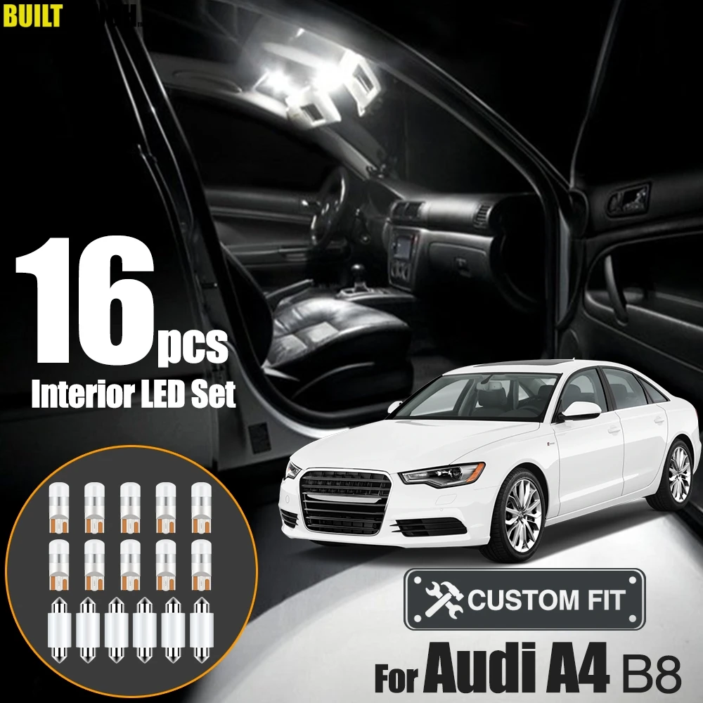 Xukey Car Interior Dome Inside Map Trunk Led Lights Kit Canbus Per Audi A4 S4 Rs4 B8 2008 2009 2010 2012 2013 2014 2015 2016