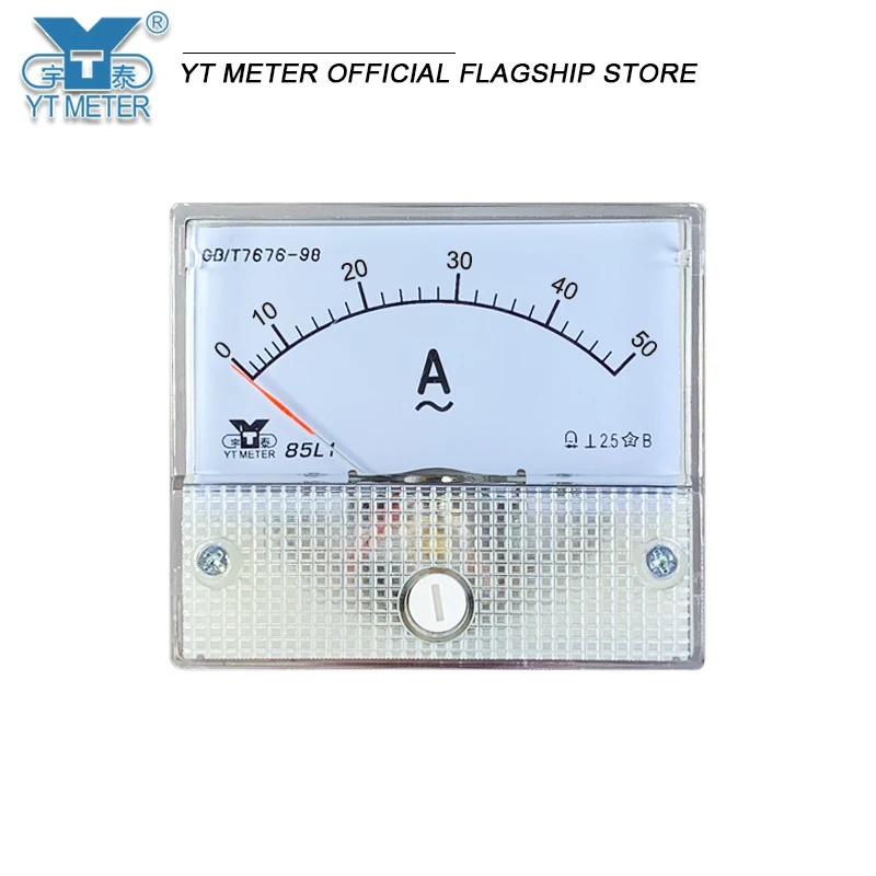 Ampèremètre à pointeur 85l1-a AC, ampèremètre Ma, 5mA, 10mA, 20a, 30a, 50A, connexion en série directe, instrument d'installation 56*64