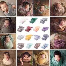 Эластичное одеяло для фотосессии новорожденных; хлопковый ковер для мальчиков и девочек; реквизит для фотосессии; эластичное одеяло