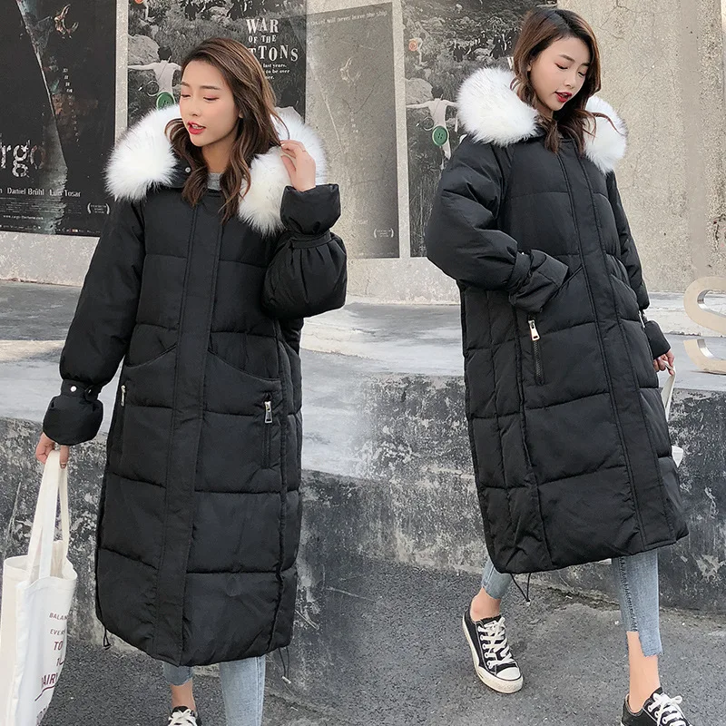 

Off Season Closeout Special Offer Winter New Style over-the-Knee Cotton Coat Women's BF down Feather Cotton-padded Clothes Cotto