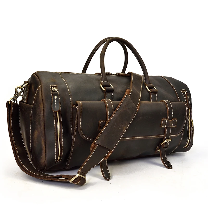 Crazy Horse Buffalo Leather Weekend Bag