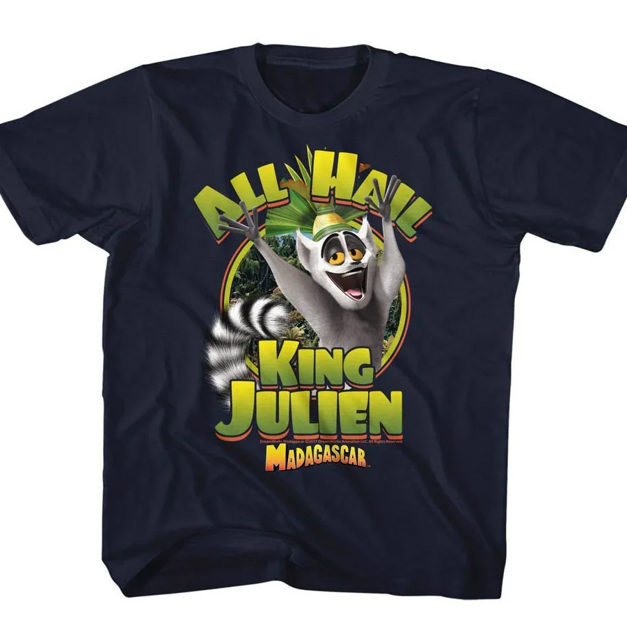 

Madagascar Unisex Child King Julien T Shirt T Shirt Casual Short Sleeve For Men Clothing Summer