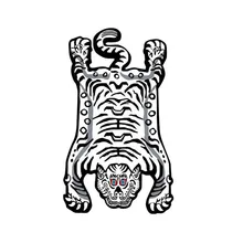 Tigre padrão casa sala de estar alfombras para a sala moderna tigre padrão animal artesanal lã tapete para sala