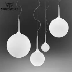 Скандинавский молочный белый шар стеклянный подвесной светильник s современный дизайн модель подвесной светильник гостиная столовая