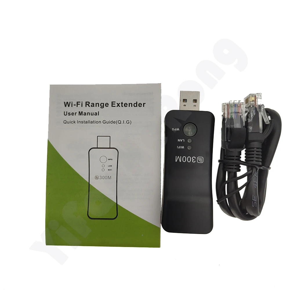 Extensor de rango Wifi 2,4 GHz 300Mbps USB a RJ45 adaptador de repetidor Wifi de red de TV inalámbrica WPS para Samsung LG Sony HDTV