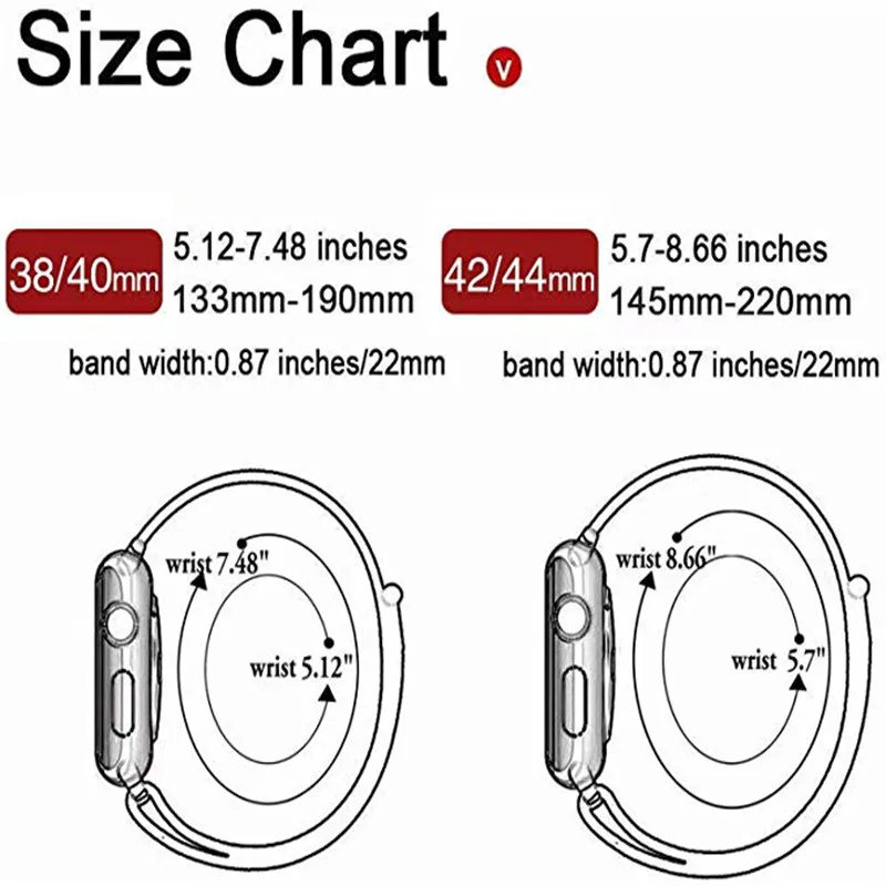 Нейлоновый браслет-петля 40 44 мм для Apple watch band 4 5, спортивный сменный ремешок, аксессуары, дышащая повязка для Iwatch 3 2 1 38 42m