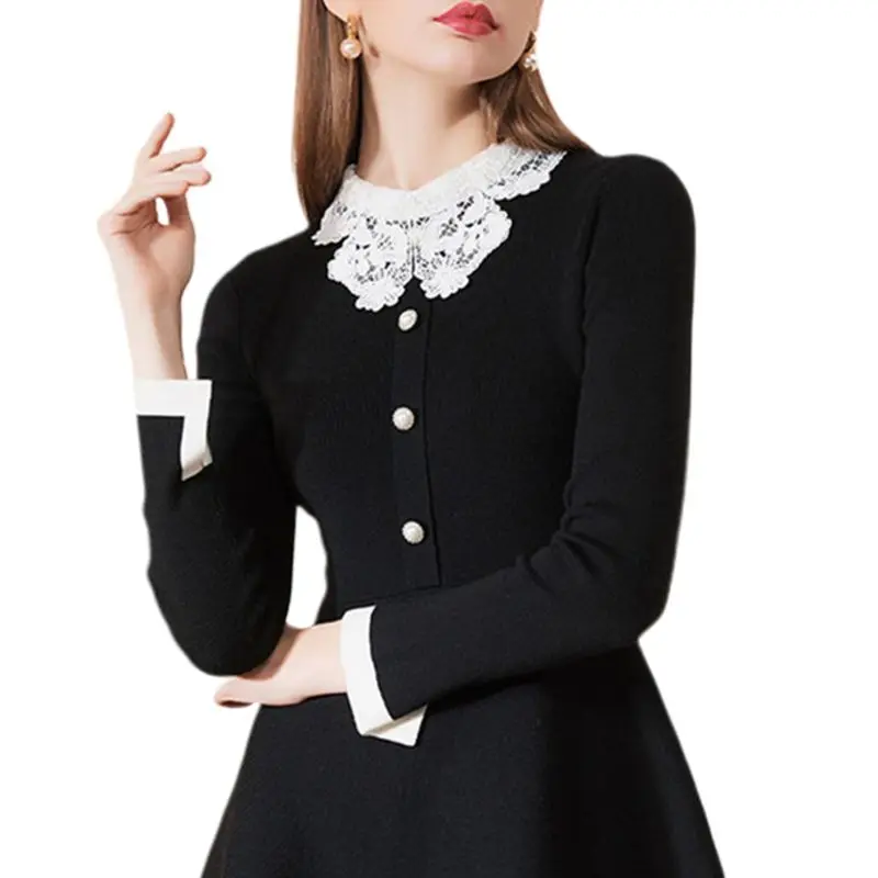 

Women Girl Crochet Lace Patchwork Fake False Collar Button Down Detachable Half Shirt Blouse Dress Decorative Clothing Accessory