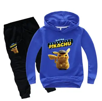 

2-16Y Baby Boys Spring Pokemon Go Sports Suit 2 Pieces Set Tracksuits Kids Clothing Sets 100-170cm Casual Clothes Coat+Pants