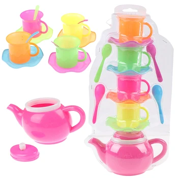 

2019 hot children's puzzle play house toy fashion environmental protection material simulation tea set toy